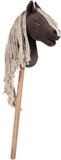 Merkloos Wan GmbH Stokpaard - Hobby horse - Paardrijspeelgoed - Fantasierijk spelen - Slanke lijnvorm - ca. 350 g - Bruin beige