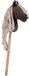 Merkloos Wan GmbH Stokpaard - Hobby horse - Paardrijspeelgoed - Fantasierijk spelen - Slanke lijnvorm - ca. 350 g - Bruin beige