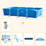 Intex Rechthoekig Frame Zwembad - 450 x 220 x 84 cm - Blauw