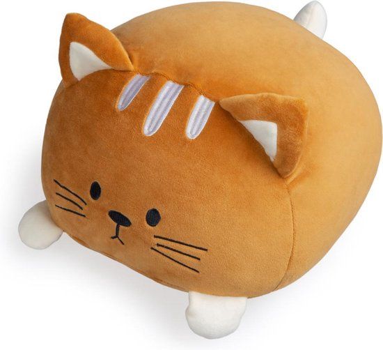 Balvi Kitty Kat Kussen - Bruin - 30 cm