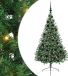 vidaXL Kunststof Voorverlichte Kerstboom met 300 LED Groen 180 cm PVC