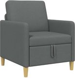 vidaXL Sofa met Opbergruimte Donkergrijs 72 x 78 x 87 cm Polyester