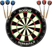 ABC Darts Nodor Supa Pro SFB Dartbord + 2 Sets ABCdarts Sniper Gold Darts Dartpijlen