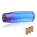 MASO Speed Gear Shift Knop Universele Auto Aluminium Crystal Stick Shifter Blauw+Paars (10CM)