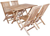 vidaXL - Bartafel Set - 2 Zitplaatsen - Massief Teakhout - Bruin