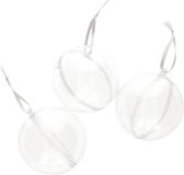 Gerimport Boules de Noël - 6 pièces - 8 cm - Transparent