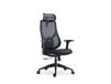 Maisons du Monde Chaise de bureau hauteur réglable en tissu noir