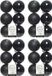 Decoris Kerstballen - 24 stuks - Zwart - 8 cm - Kunststof - Mat en Glans