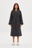 The Linen Room Katoenen Badjas – 450 GSM – 100% Katoen – Hotelkwaliteit – Unisex – Antraciet-XXL