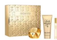 Paco Rabanne Lady Million Giftset - 50 ml eau de parfum spray + 10 ml eau de parfum tasspray + 75 ml bodylotion