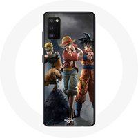 Maniacase Hoesje voor Oppo A16 Sangoku Naruto Luffy Eén Stuk Dragon Ball Z 3D Anime Manga