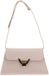 Coccinelle Leren Schoudertas Avondtas Dew Handbag Grained Leather Rosette Oud roze