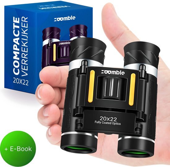 Zoomble Zoomble® Verrekijker inclusief Nekkoord en Draagtasje - 20x22 - Compact - Geschikt voor Vogelaars - Volwassenen & Kinderen - Verkijker