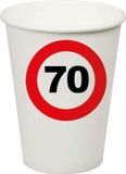 Merkloos / Sans marque Espa Nv Feest bekertjes 70 jaar stopbord