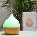 Leo Diffuseur d'arômes Leo - Lampe d'arômes Leo - 100 ml - Aspect bois en forme de goutte