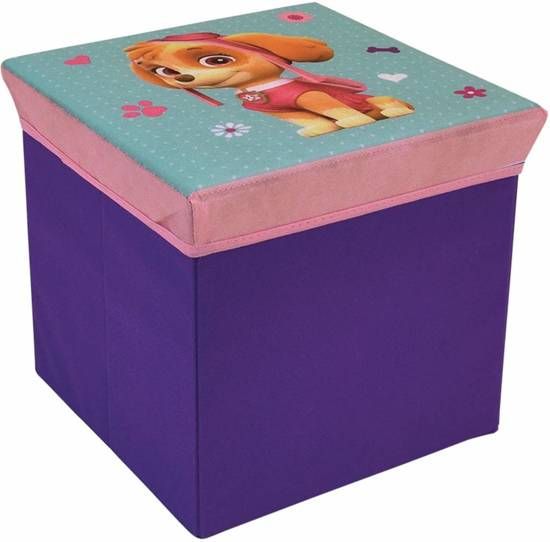 PAW Patrol Girl - Opvouwbare opberg poef - 30 x 30 x 30 cm - Multi