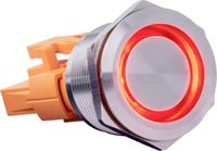 Joy-it BUTTON22B-L-RD Bouton-poussoir 250 V/AC 7 A 1x marche/(arrêt) continu Rouge (Ø x h) 25 mm x 40.40 mm IP67, IK10