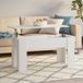 Maison Exclusive - Table basse, blanc, 101x49x52 cm, panneau de particules