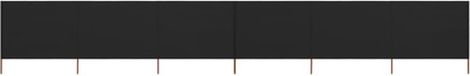vidaXL Windscherm 6-panelen 800x120 cm stof zwart