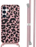 imoshion Hoesje - Geschikt voor Samsung Galaxy S25 Plus - Siliconen design hoesje met koord - Animal Pink