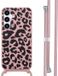 imoshion Hoesje - Geschikt voor Samsung Galaxy S25 Plus - Siliconen design hoesje met koord - Animal Pink