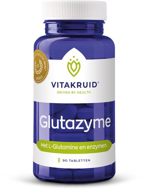 Vitakruid Glutazyme 90 tabletten - Spijsverteringsenzymen met L-Glutamine