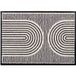 Tapis de porte extérieur et intérieur - 50 x 70 cm demi-cercles crème