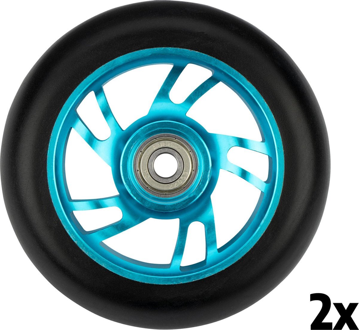 Black Dragon Stuntstep Wielen Set - Spoked Alu - Blauw/Zwart