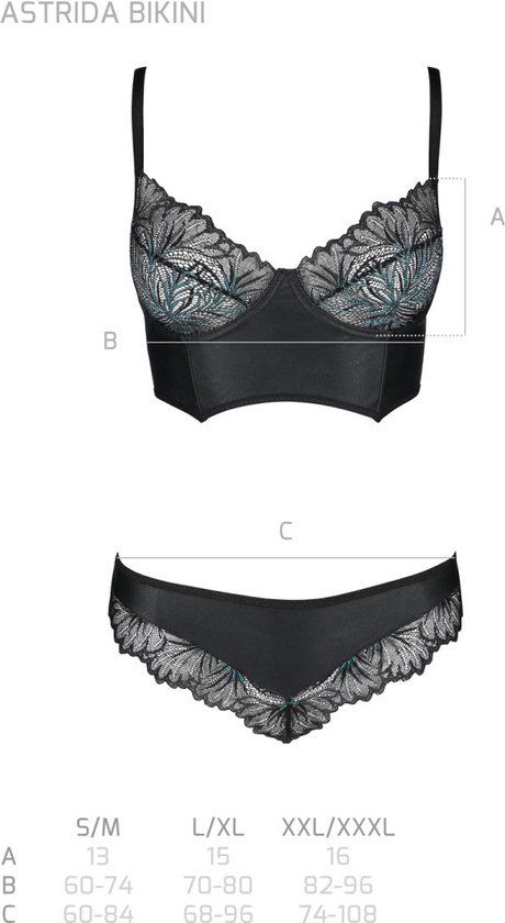 Passion-Exklusiv PE Astrida bikini 2pcs set black