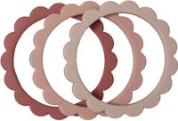 Mushie Bloemen Bijtring / Armband Blush 3 Stuks