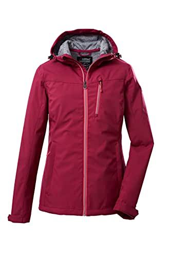 killtec Women's Softshell Jacket with Hood - KOS 89 WMN SFTSHLL JCKT - Dark Rose - Size 46