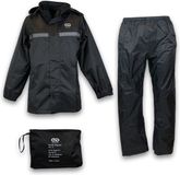 Infinity Goods Combinaison de pluie - Noir - Taille XXXL - Imperméable et respirant - Réfléchissant