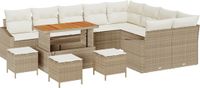 vidaXL Tuinbank - Beige - Polyrattan