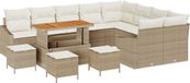 vidaXL Tuinbank - Beige - Polyrattan