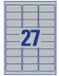 Avery L6011-100 Rechthoek Permanent Zilver 2700 stuks