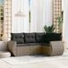 Maison Exclusive - Ensemble de meubles de jardin 4 pièces avec banc et coussins, gris, en polyrotin