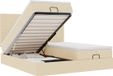 vidaXL Lit coffre avec matelas et LED 180x200cm Tissu Crème