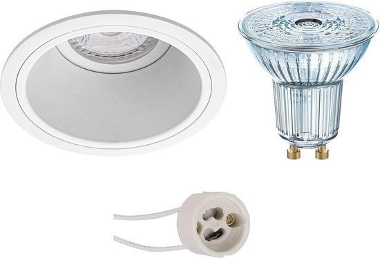 Osram Voordeelset - LED Spot Set - Parathom PAR16 927 36D - Pragmi Minko Pro - GU10 Fitting - Dimbaar - Inbouw Rond - Mat Wit - 5.5W - Warm Wit 2700K - Verdiept - Ã˜90mm