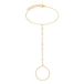 Lucardi - Dames Stainless steel handchain voor dames - Armband - Staal - Goudkleurig - 20 cm