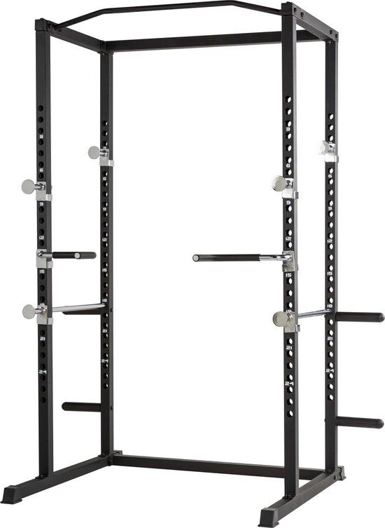 Tunturi WT60 Power Rack - Cross Fit Squatrack - Zwart - Incl. gratis fitness app