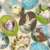 Paper + Design Little Rabbit Farm Servetten 20 st. FSCMix 33x33 cm, Meerkleurig