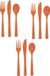 Unique Party set de couverts - 36 personnes - plastique réutilisable - orange