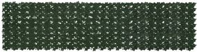 vidaXL Balkonscherm met bladeren Donkergroen 300 x 75 cm
