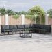Maison Exclusive - Ensemble de jardin, 7 pièces, acier noir