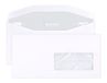 Clairefontaine 10989C - Doos met 500 witte enveloppen DL2-114x229mm - Mechanisch gegomde sluiting - 80g/m² - Kristalhelder Venster papier 45x100