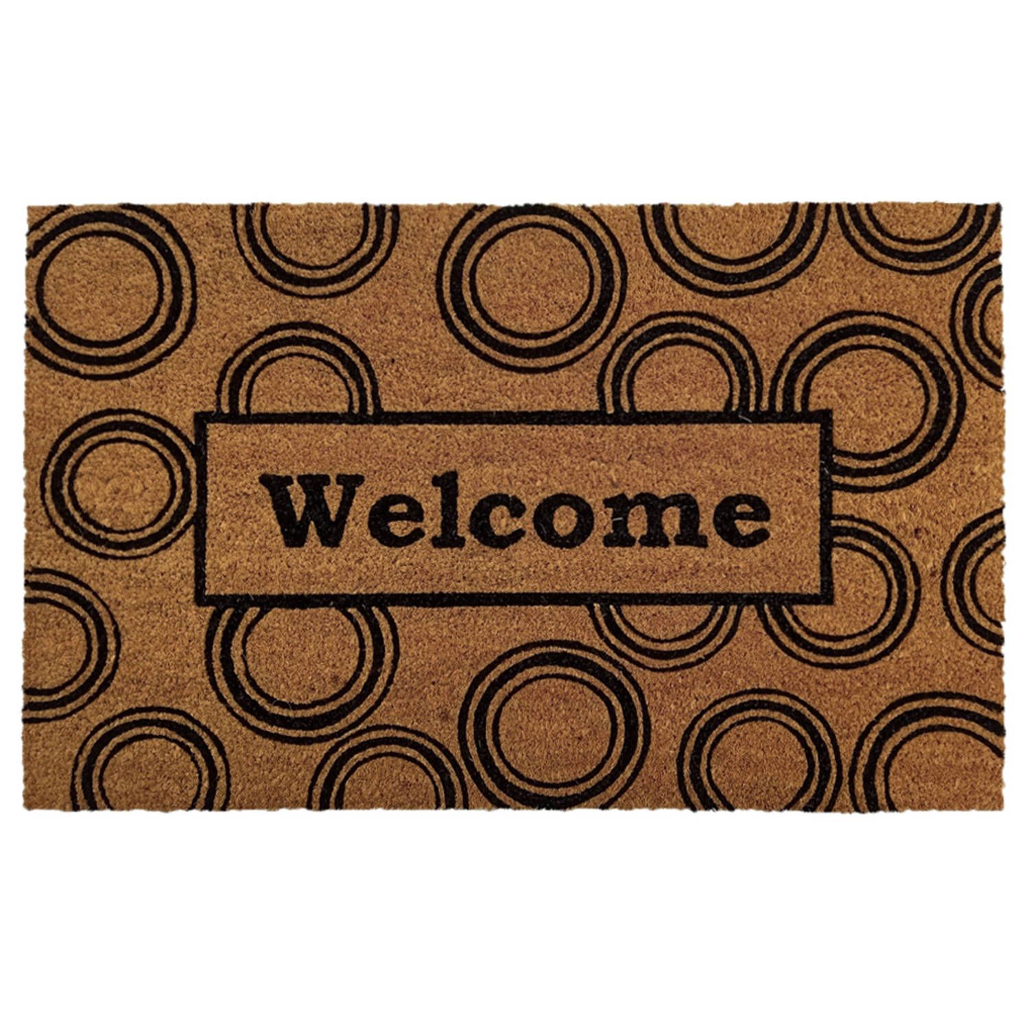 IVOL kokosmat 'welcome' - 50x80 cm - Bruin