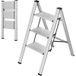 Bauhaus Aluminium inklapbare ladders YP-HAM-3, draagvermogen tot 150 kg, zilverkleurig