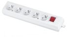 Plast-Rol GN-570WS, prise multiprise blanche, 5 voies