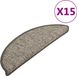 vidaXL Trapmatten - zelfklevend - sisal-look - 65x25 cm - bruinbeige - 15 stuks