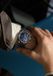 Timex Marlin Chronograph Stripes Quartz Analoog Horloge Blauw Kast: 100% Roestvrij Staal | Armband: 100% Leer 40 mm